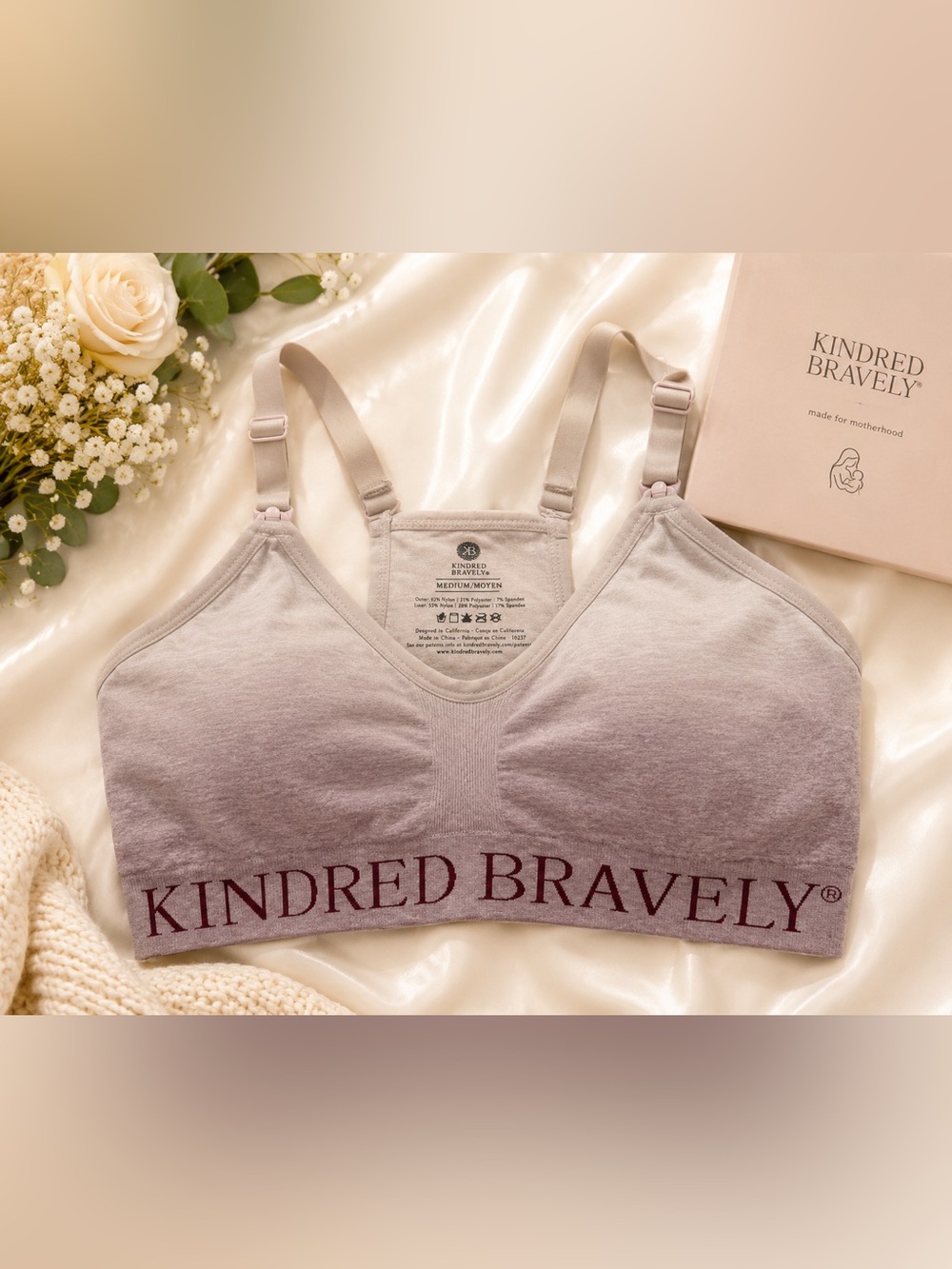 Kindred Bravely Medium Ombre Seamless Nursing Maternity Bra Mauve